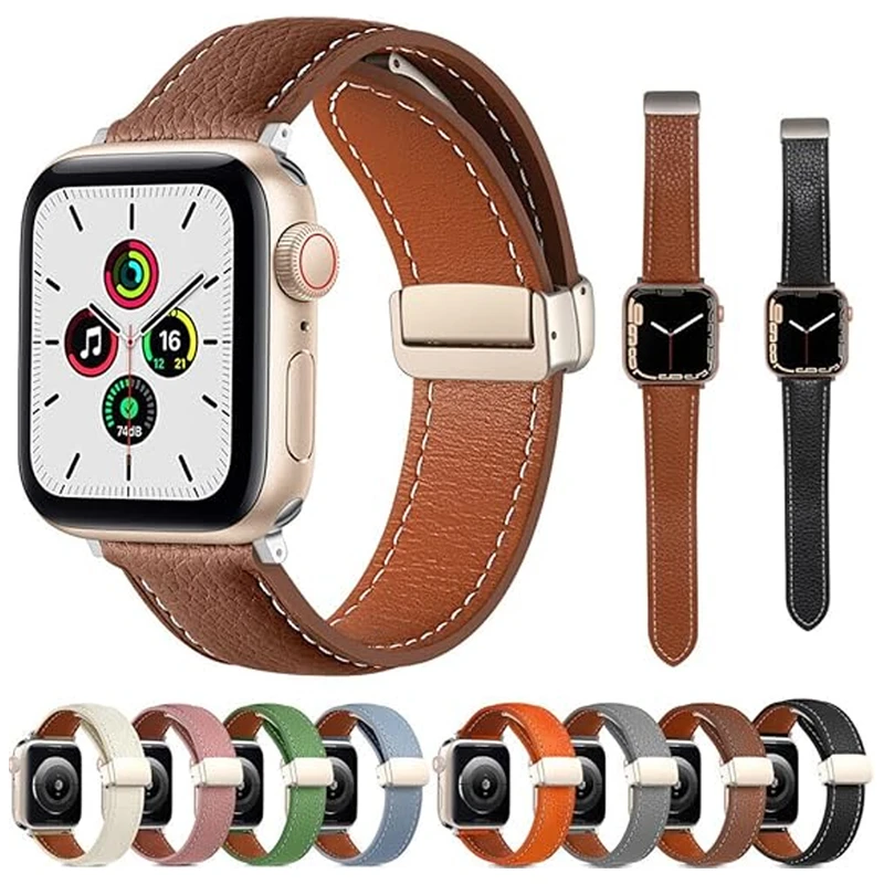 بند اسپریگ مدل Magnetic Leather SP مناسب برای اپل واچ Ultra / Ultra 2 49mm