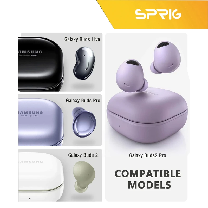 کاور اسپریگ مدل EggShell-SP مناسب برای کیس سامسونگ Galaxy buds 2 / buds pro / buds live / buds 2 Pro