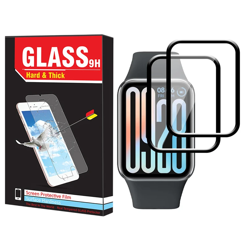 محافظ صفحه نمایش هارد اند تیک مدل Nano Pmma HT مناسب برای ساعت هوشمند شیائومی Smart Band 9 Pro بسته دو عددی