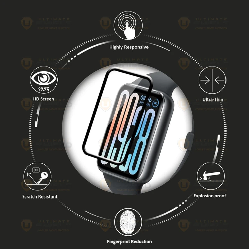 محافظ صفحه نمایش آلتیمیت شیلد مدل Nano Pmma مناسب برای ساعت هوشمند شیائومی Smart Band 9 Pro بسته سه عددی