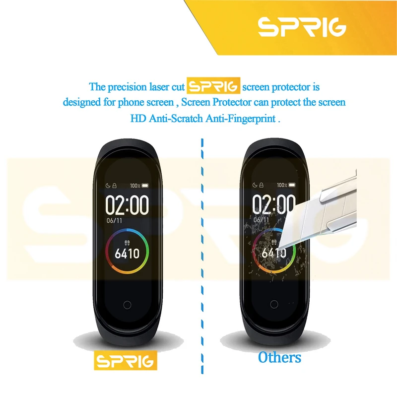محافظ صفحه نمایش اسپریگ مدل Pmma-SPG مناسب برای ساعت هوشمند شیائومی Mi band 10