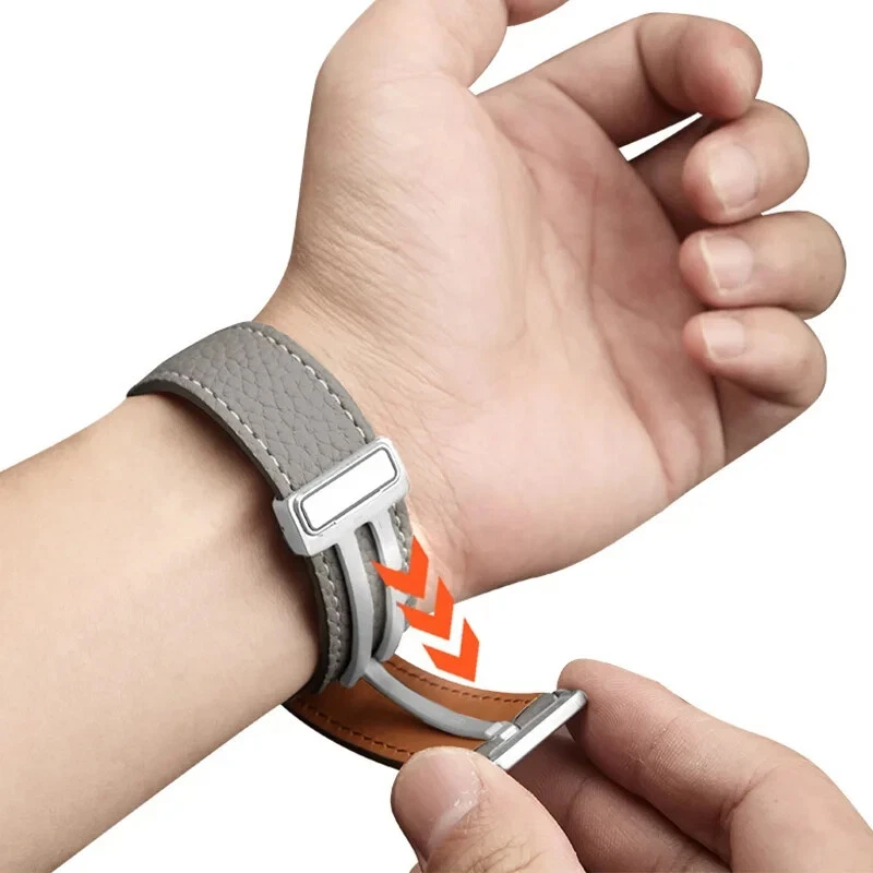 بند اسپریگ مدل MAG Leather TW مناسب برای ساعت هوشمند گلوریمی GX Race size 22mm