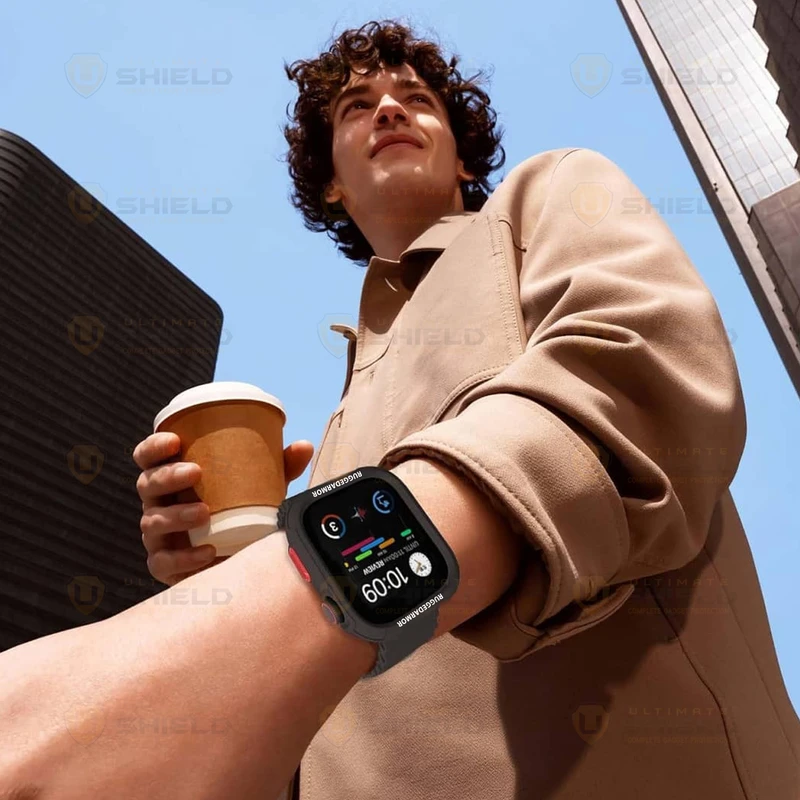 بند آلتیمیت شیلد مدل Alpine Rugged مناسب برای اپل واچ Series 9 41mm به همراه کاور