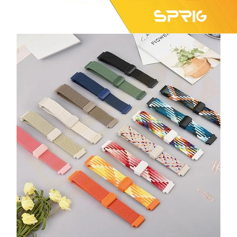 بند اسپریگ مدل Magnetic solo Braided TW مناسب برای ساعت هوشمند گلوریمی GX Race size 22mm
