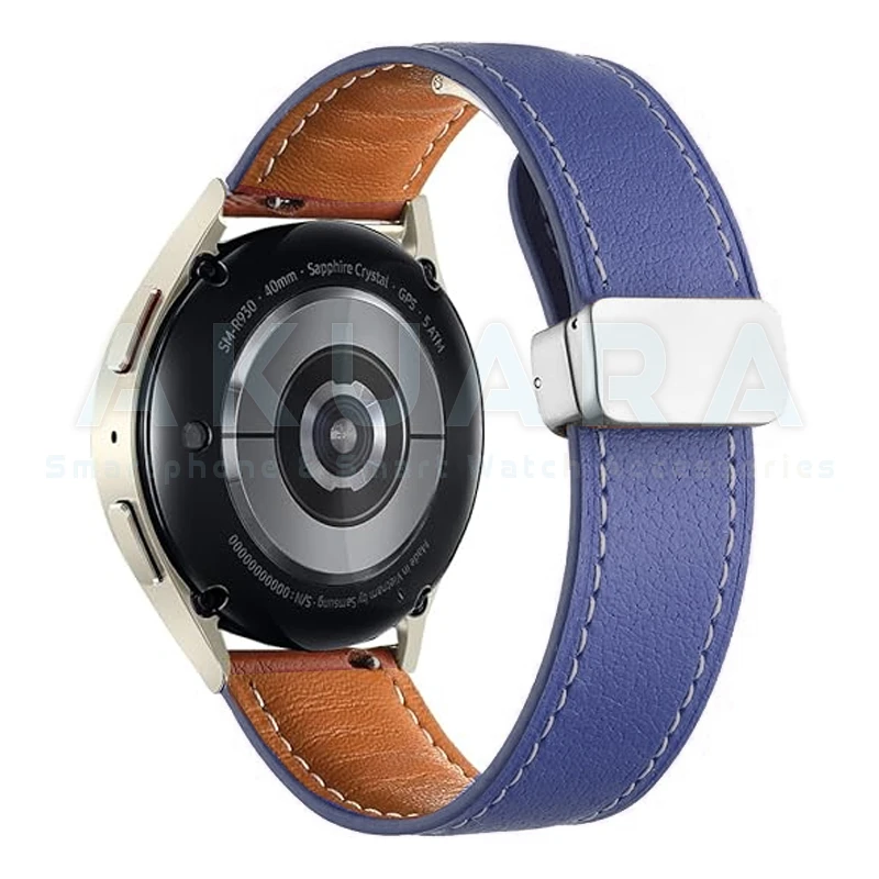 بند آکوآرا مدل Leathery Magnet مناسب برای ساعت هوشمند سامسونگ Galaxy watch Active 40mm / Active 2 40mm / Active 2 44mm
