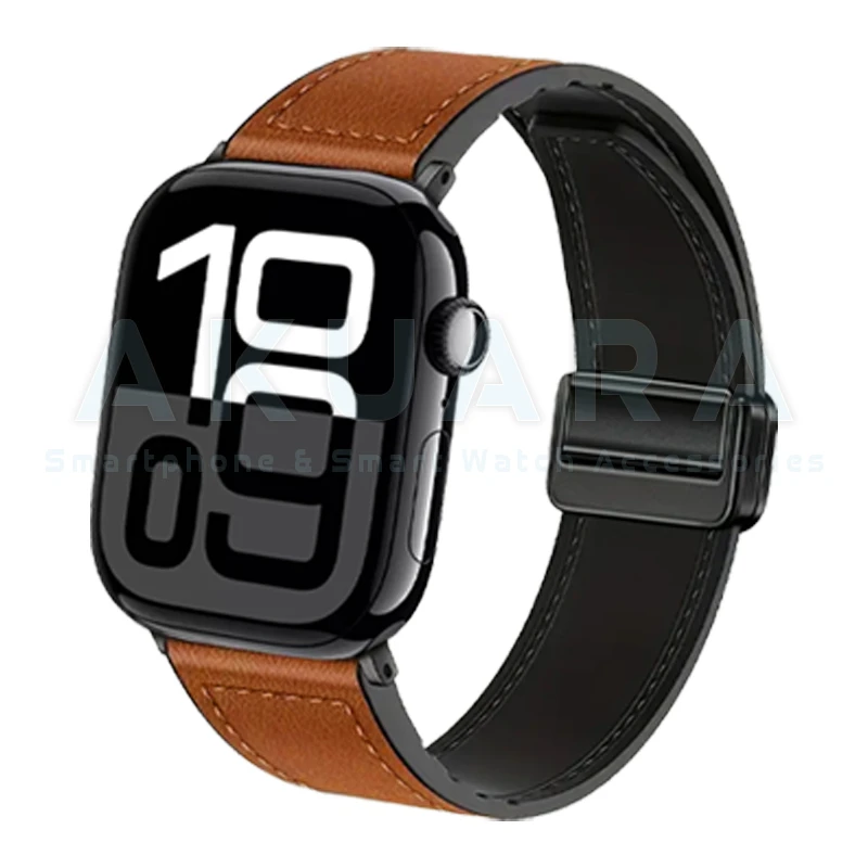 بند آکوآرا مدل MG Leather Sic مناسب برای اپل واچ Series 9 Aluminum 41mm / Series 8 Aluminum 41mm / Series 7 Aluminum 41mm