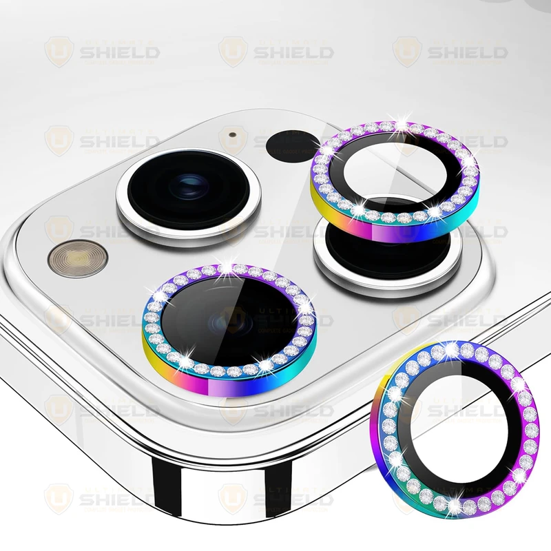 محافظ لنز دوربین آلتیمیت شیلد مدل Ring Diamond UL مناسب برای گوشی موبایل اپل iPhone 15 Pro / 15 Pro Max