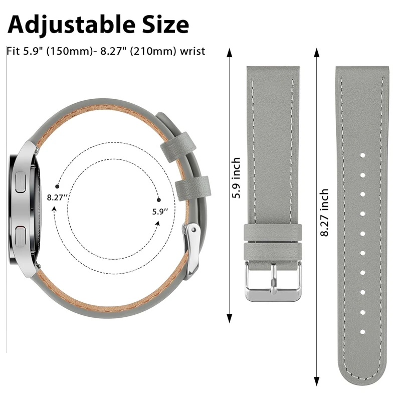 بند اسپریگ مدل SMP GRY مناسب برای ساعت هوشمند Galaxy Watch 6 classic 43mm / 47mm