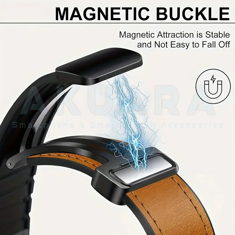 بند آکوآرا مدل MG Leather Sic مناسب برای اپل واچ Series 9 Aluminum 41mm / Series 8 Aluminum 41mm / Series 7 Aluminum 41mm