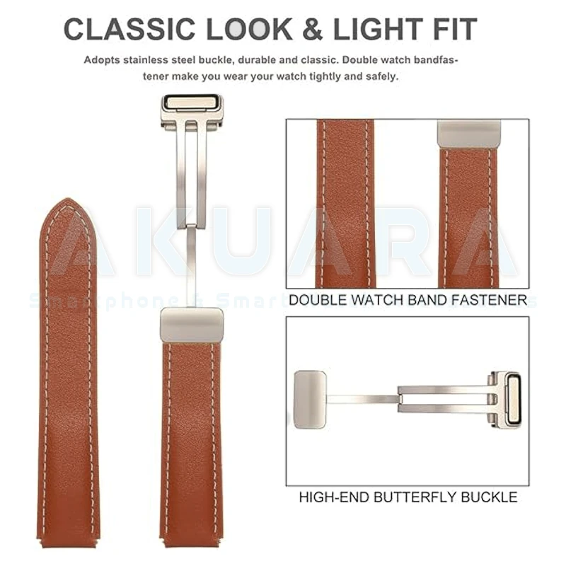 بند آکوآرا مدل Leathery Magnet AK مناسب برای ساعت هوشمند شیائومی S1 / S1 Active / S2 / Mi Watch XMWTCL02 / Mi Watch Color 2 / Mi Watch Color