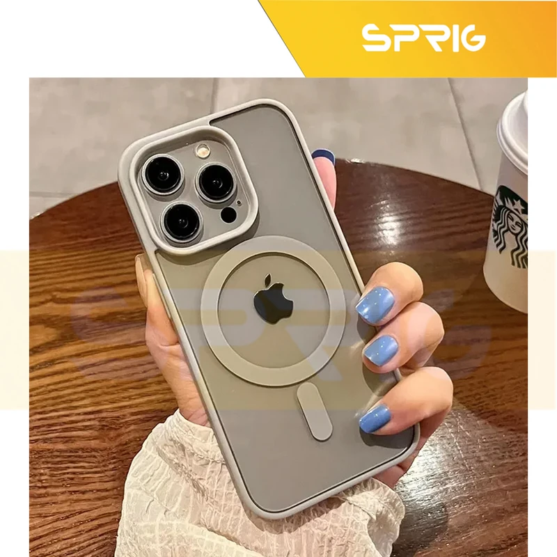 کاور اسپریگ مدل MagSafe-Ring مناسب برای گوشی موبایل اپل iPhone 16 Pro Max به همراه محافظ لنز دوربین