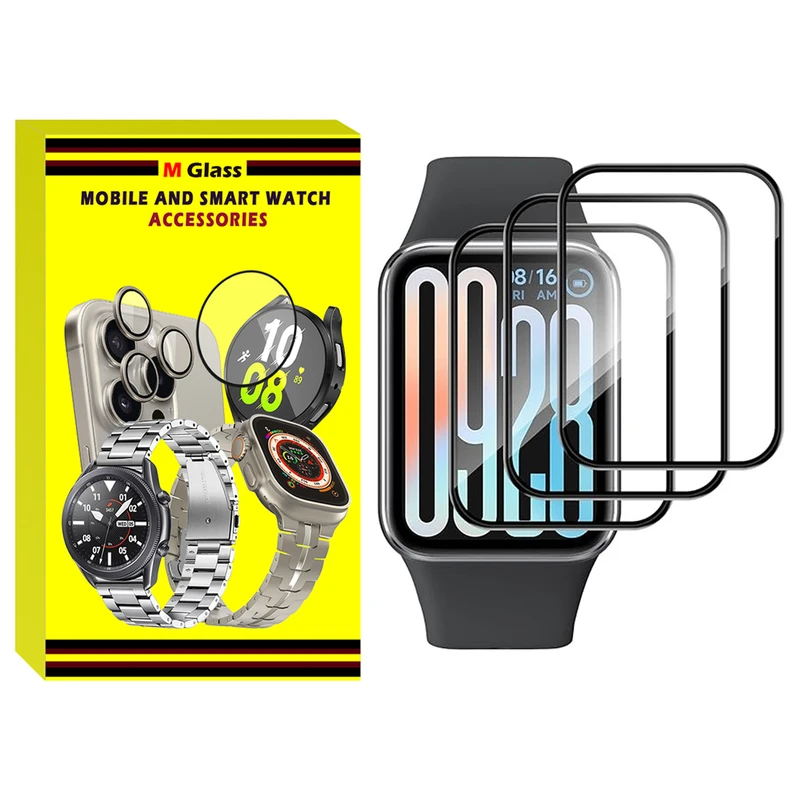 محافظ صفحه نمایش ام‌گلس مدل Nano Pmma MG مناسب برای ساعت هوشمند شیائومی Smart Band 9 Pro بسته سه عددی