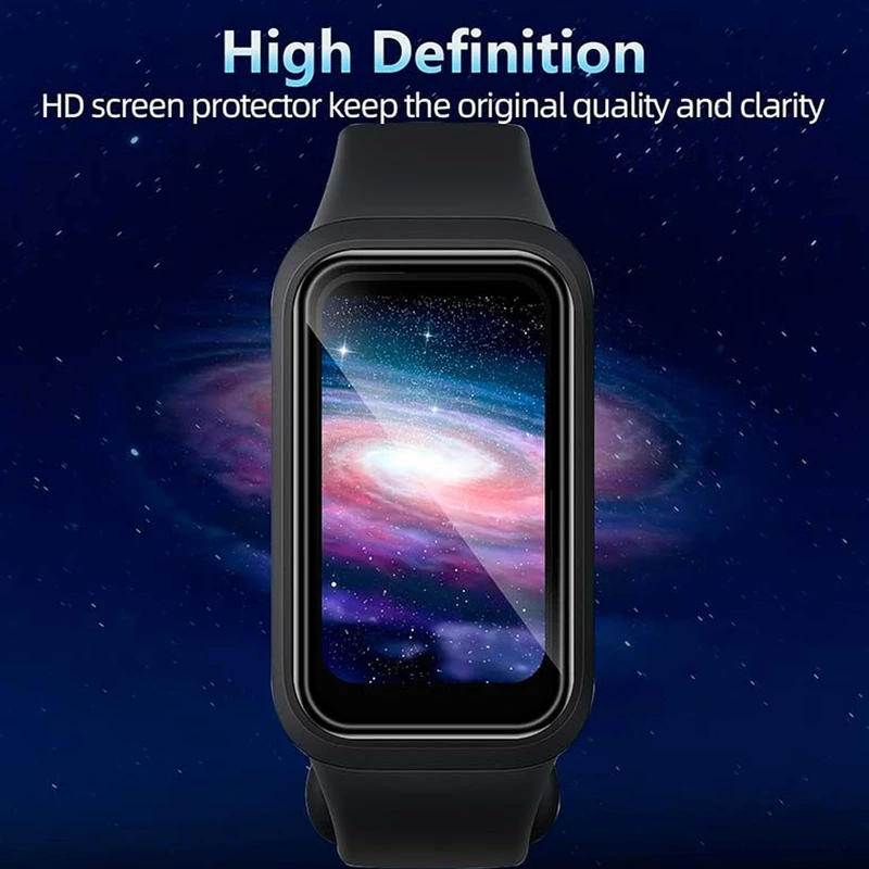 محافظ صفحه نمایش گلستیک مدل Nano Pmma GL مناسب برای ساعت هوشمند شیائومی Smart Band 9 Active بسته سه عددی