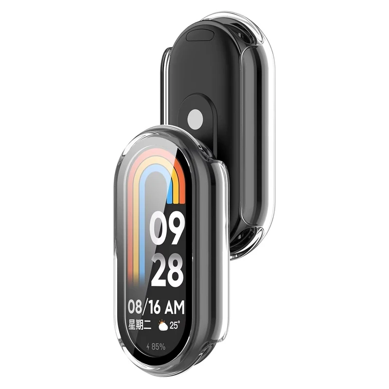 بند اسپریگ مدل BraidedSGK-CLGuard مناسب برای ساعت هوشمند شیائومی Mi band 8 به همراه کاور