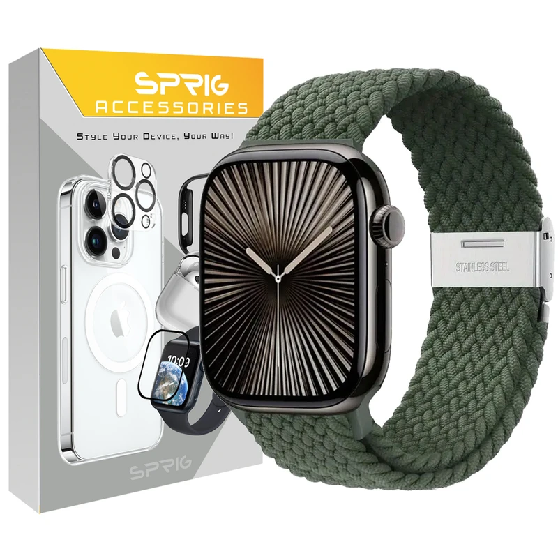 بند اسپریگ مدل Braided SGK مناسب برای اپل واچ Series 7 41mm