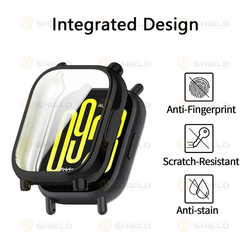 بند آلتیمیت شیلد مدل Milan Jelly GRD مناسب برای ساعت هوشمند شیائومی Redmi Watch 5 Active به همراه کاور
