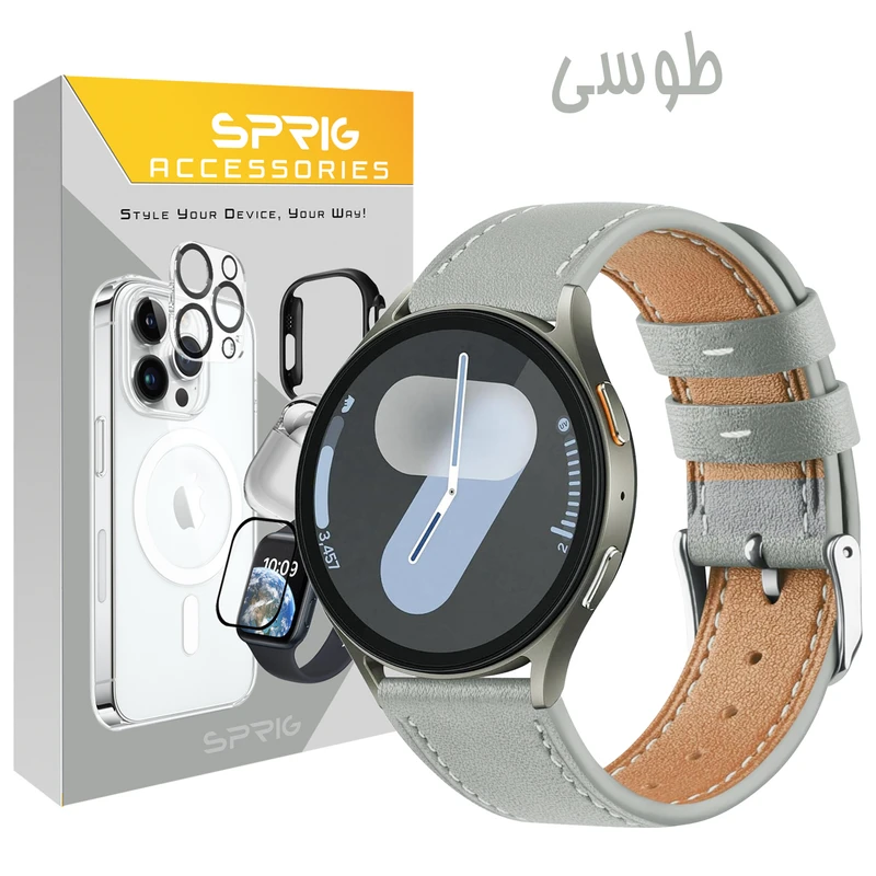 بند اسپریگ مدل SMP GRY مناسب برای ساعت هوشمند Galaxy Watch 6 classic 43mm / 47mm