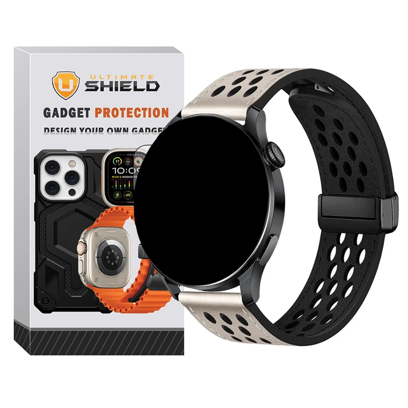 بند آلتیمیت شیلد مدل Dot Leather Magnet TW مناسب برای ساعت هوشمند شیائومی S1 / S1 Active / S2 / Mi Watch XMWTCL02 / Mi Watch Color 2 / Mi Watch Color