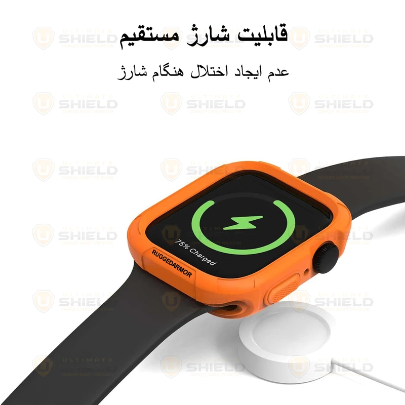 بند آلتیمیت شیلد مدل SPG Rugged مناسب برای اپل واچ Series 10 سایز 46mm به همراه کاور