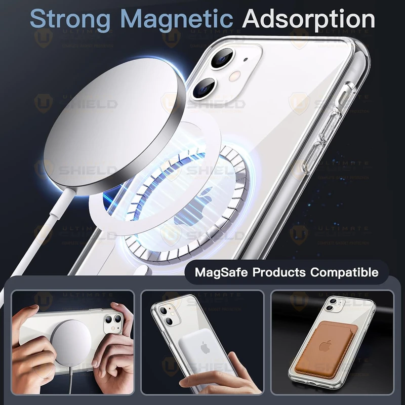 کاور آلتیمیت شیلد مدل Magsafe CLR Ring مناسب برای گوشی موبایل اپل iPhone 11 به همراه محافظ لنز دوربین