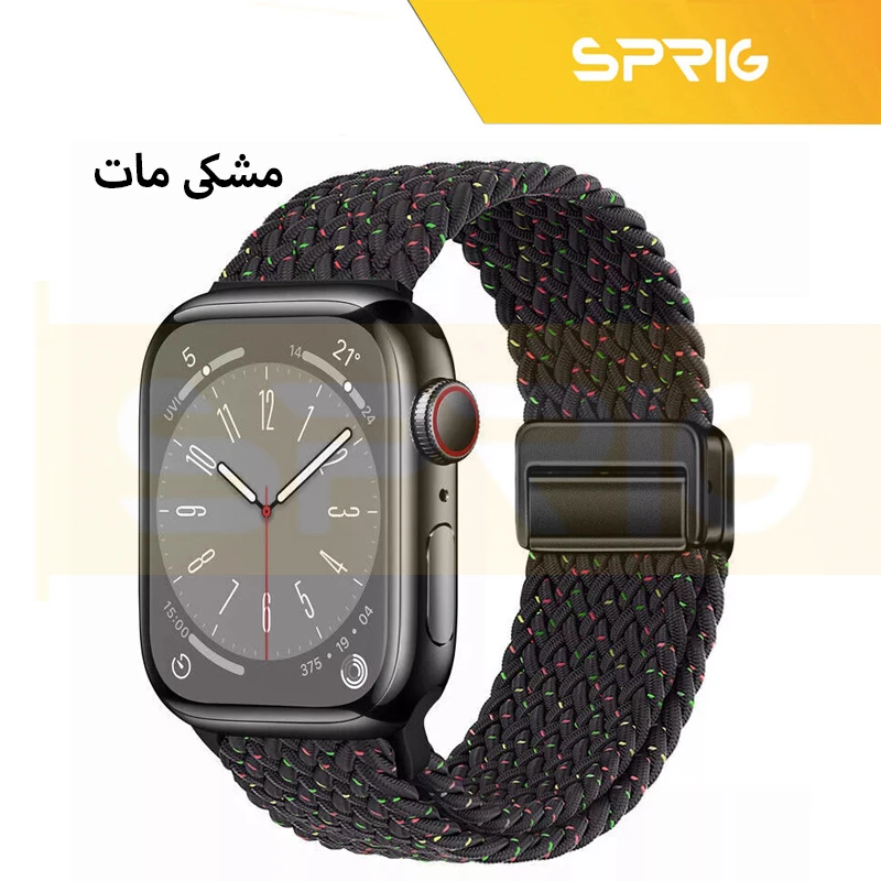 بند اسپریگ مدل Magnetic loop Braided مناسب برای اپل واچ سری SE2021/7/8/9 سایز 45 میلی متری
