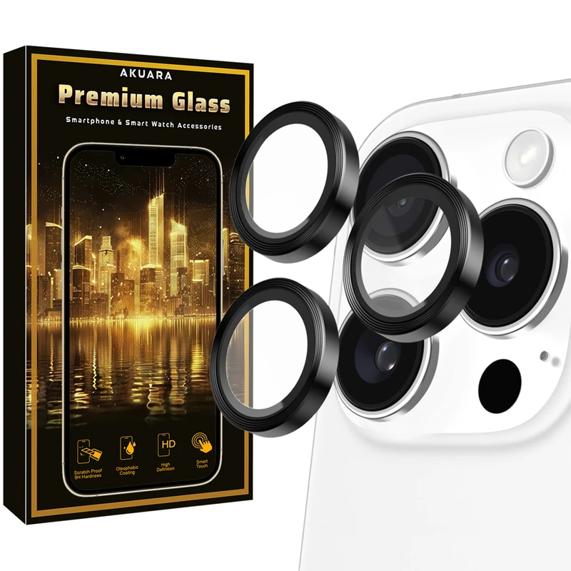 محافظ لنز دوربین آکوآرا مدل Ringi Premium مناسب برای گوشی موبایل اپل iPhone 11 Pro / 11 Pro Max