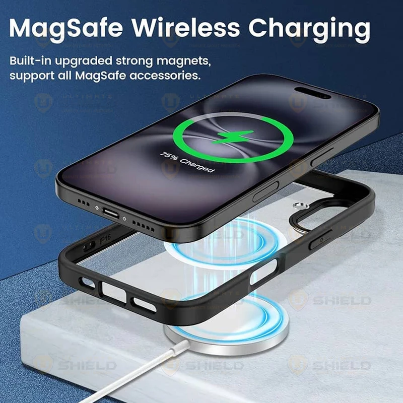 کاور آلتیمیت شیلد مدل Magsafe BRD Ring مناسب برای گوشی موبایل اپل iPhone 16 به همراه محافظ لنز دوربین