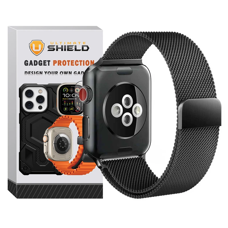 بند آلتیمیت شیلد مدل MilanStrap مناسب برای اپل واچ سری 10 سایز 46 mm