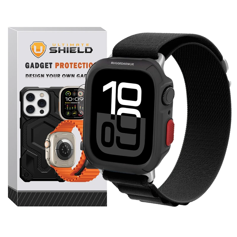 بند آلتیمیت شیلد مدل Alpine Rugged مناسب برای اپل واچ سری SE2021/7/8/9 سایز 45mm به همراه کاور