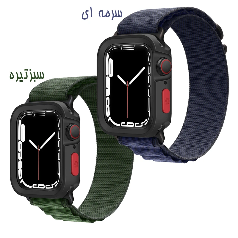بند اسپریگ مدل Alpine Bbuckle BL-Amizze مناسب برای اپل واچ Series 10 46mm Aluminum به همراه کاور