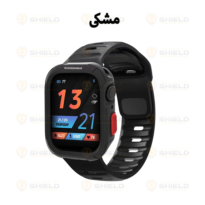 بند آلتیمیت شیلد مدل SPG Rugged مناسب برای اپل واچ Series 10 سایز 46mm به همراه کاور