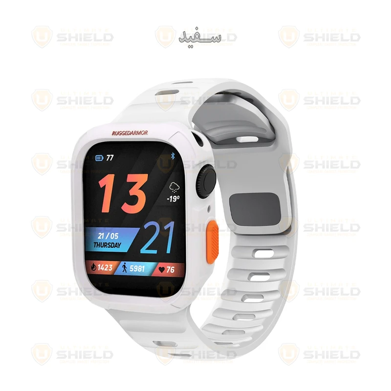 بند آلتیمیت شیلد مدل SPG Rugged مناسب برای اپل واچ Series 10 سایز 42mm به همراه کاور