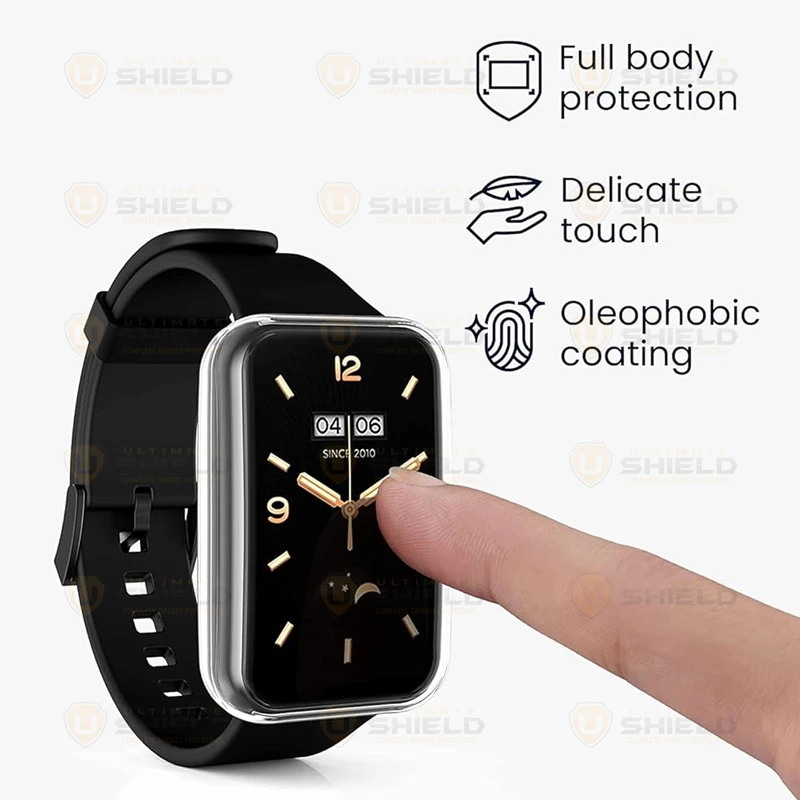 بند آلتیمیت شیلد مدل Silic Jelly Protection مناسب برای ساعت هوشمند شیائومی Mi Band 7 Pro به همراه کاور
