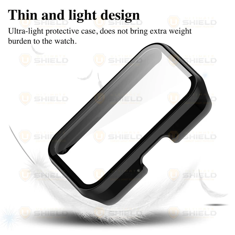 بند آلتیمیت شیلد مدل Silicone GK GRD BK مناسب برای ساعت هوشمند سامسونگ Galaxy FIT 3 30mm به همراه کاور