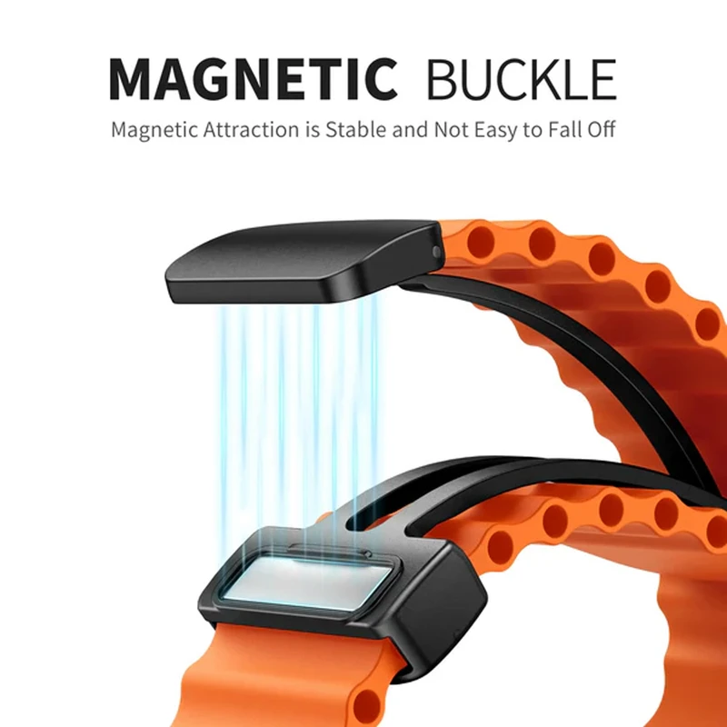 بند هاپلایت مدل Magnetic Ocean HL مناسب برای اپل واچ سری 4/5/6/Se سایز 44 میلیمتری