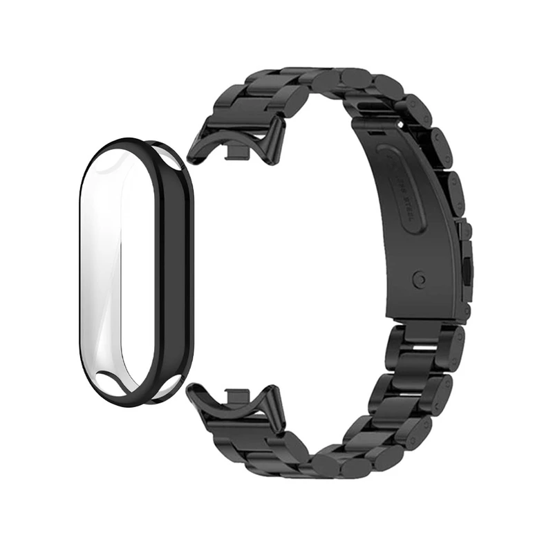 بند آکوآرا مدل 3Bead GRDS مناسب برای مچ بند هوشمند شیائومی Mi Band 10 به همراه کاور