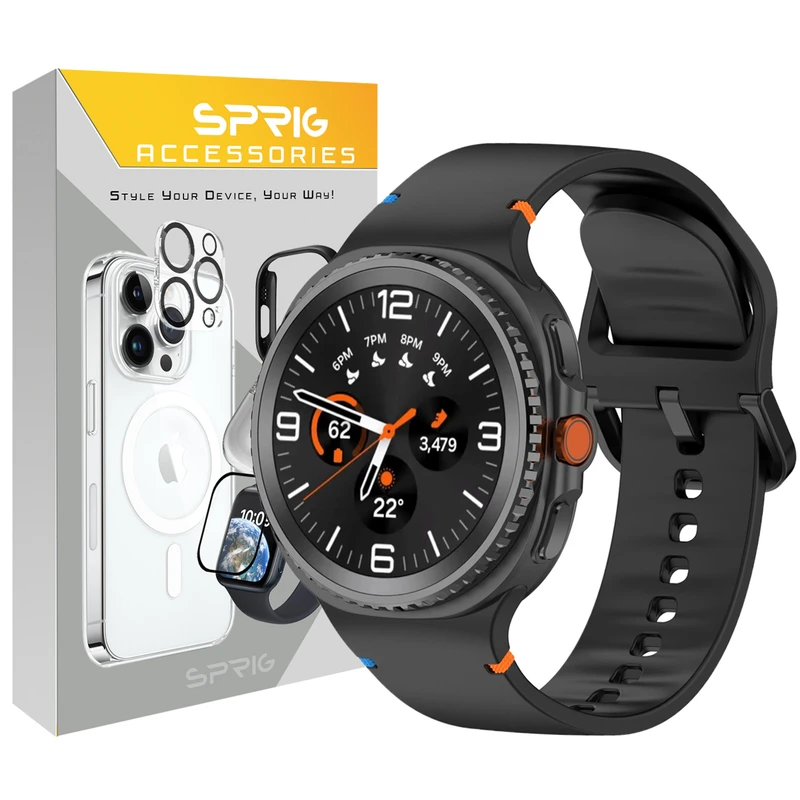 بند اسپریگ مدل Silic NewV W8 مناسب برای ساعت هوشمند سامسونگ Galaxy Watch 8 40mm / 8 44mm / 8 Classic 46mm