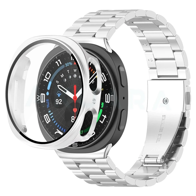 بند آکوآرا مدل 3Bead GRDH مناسب برای ساعت هوشمند سامسونگ Galaxy Watch 8 40mm به همراه کاور