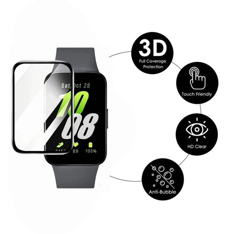 محافظ صفحه نمایش پلاس مدل Pmma-PL مناسب برای ساعت هوشمند سامسونگ Galaxy Watch Fit 3 بسته سه عددی