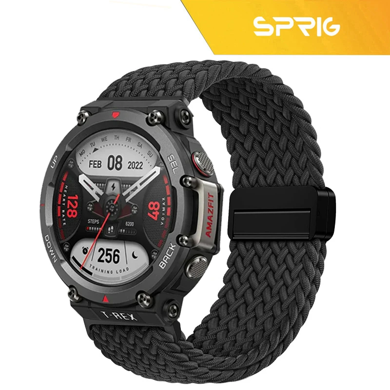 بند اسپریگ مدل Braided solo Magnet TRX مناسب برای ساعت هوشمند امیزفیت Trex 2 47mm