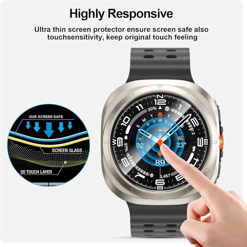 محافظ صفحه نمایش شیشه‌ای شیپ مدل Glass-SH مناسب برای ساعت هوشمند سامسونگ Galaxy Watch 7 Ultra 47mm بسته سه عددی