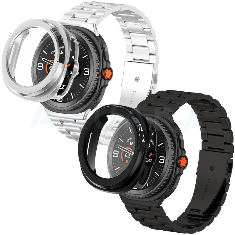 بند آکوآرا مدل 3Bead GRDH مناسب برای ساعت هوشمند سامسونگ Galaxy Watch 8 Classic 46mm به همراه کاور