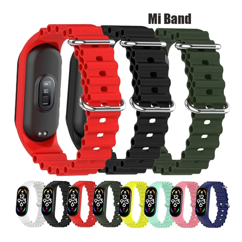 بند هاپلایت مدل Ocean HL مناسب برای ساعت هوشمند شیائومی Mi band 3/4/5