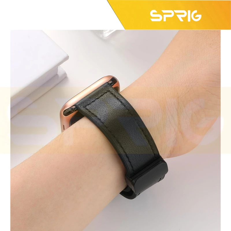 بند اسپریگ مدل Magnetic Soft Leather W8 مناسب برای ساعت هوشمند سامسونگ Galaxy Watch 8 40mm / 8 44mm