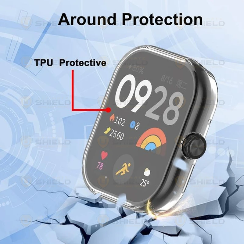 بند آلتیمیت شیلد مدل Special Jelly GRD CL مناسب برای ساعت هوشمند شیائومی Redmi watch 4 به همراه کاور