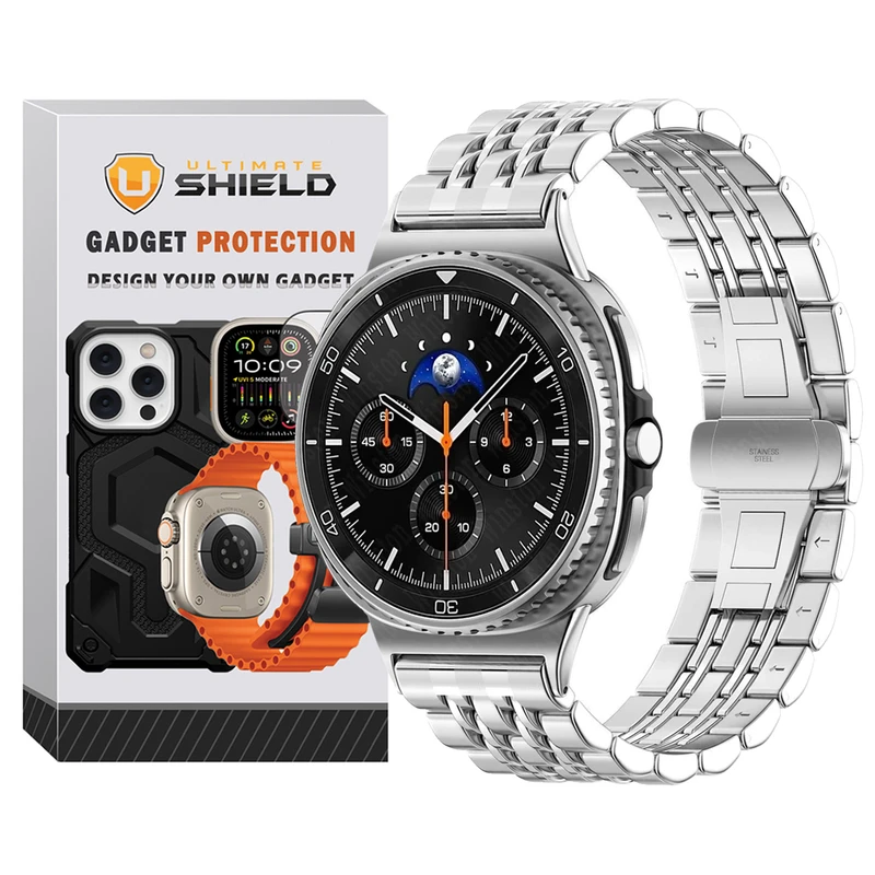 بند آلتیمیت شیلد مدل 7Row NV8 مناسب برای ساعت هوشمند سامسونگ Galaxy Watch 8 40mm / Galaxy Watch 8 44mm / Galaxy Watch 8 Classic 46mm