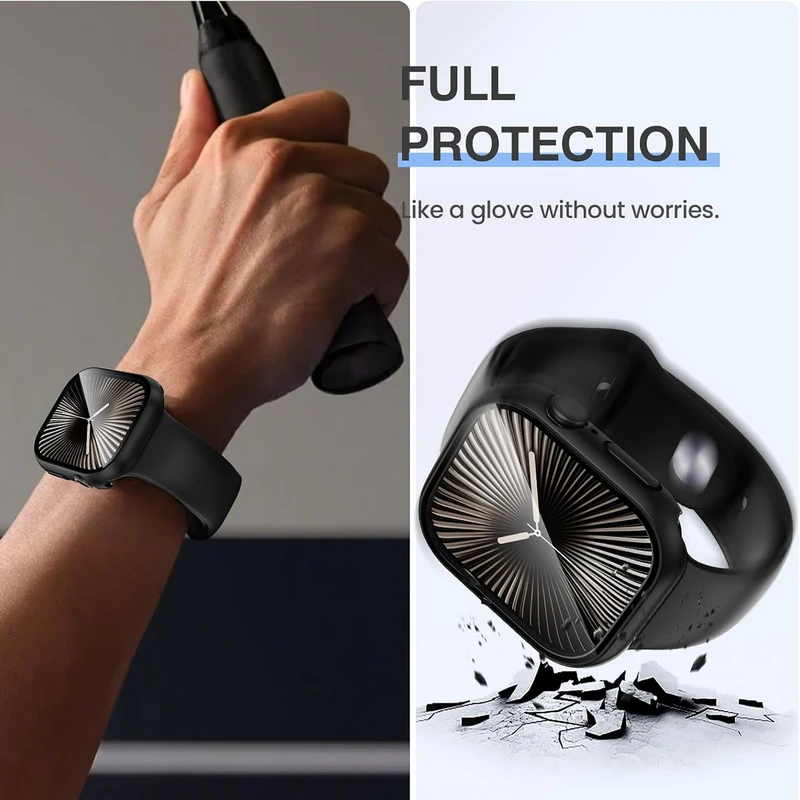 کاور پلاس مدل Guard-GLS PL مناسب برای اپل واچ Series SE 2022 Aluminum Case 40mm / SE 2021 Aluminum Case 40mm / Series 5 40mm / Series 6 40mm / Series 4 40mm به همراه محافظ صفحه نمایش