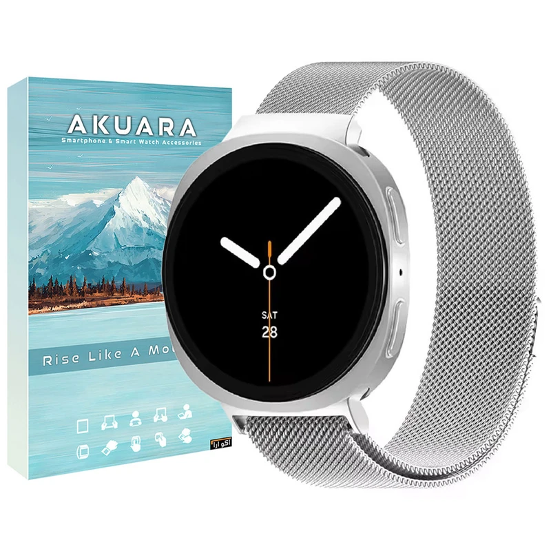 بند آکوآرا مدل Milanese مناسب برای ساعت هوشمند سامسونگ Galaxy Watch 8 40mm/44mm/Classic 46mm