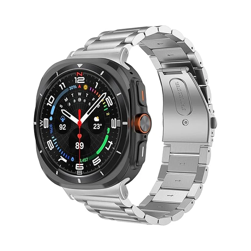 بند ساعت آکوآرا مدل Stahl Set مناسب برای ساعت هوشمند سامسونگ Galaxy Watch 7 Ultra 47mm به همراه کاور مجموعه 5 عددی