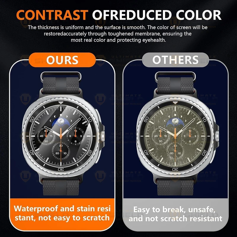 محافظ صفحه نمایش آلتیمیت شیلد مدل SH-UL مناسب برای ساعت هوشمند سامسونگ Galaxy Watch 8 Classic 46mm بسته دو عددی